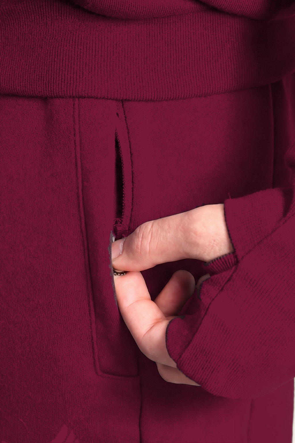 'BASED V2' Open Leg Jogger Burgundy