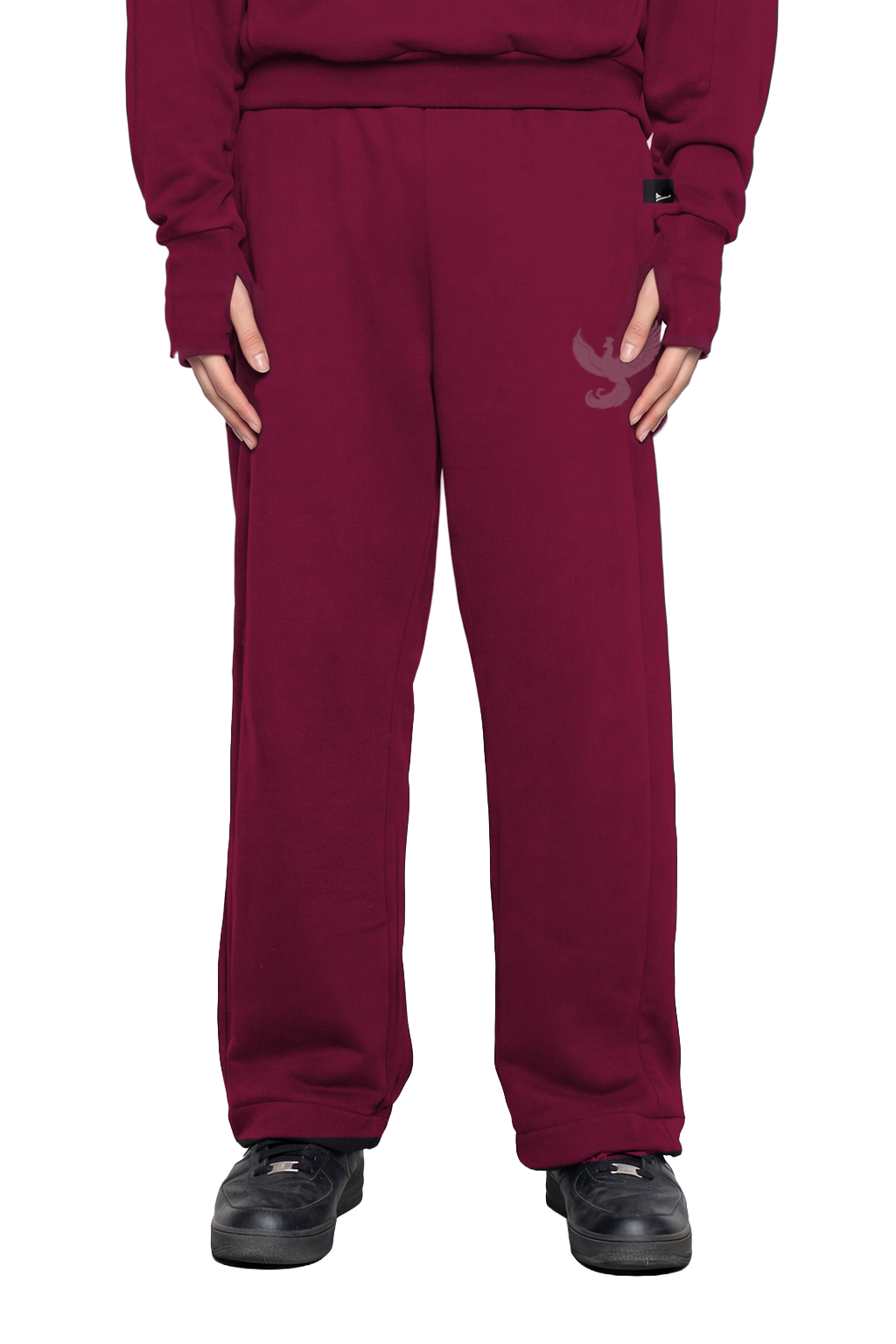 'BASED V2' Open Leg Jogger Burgundy