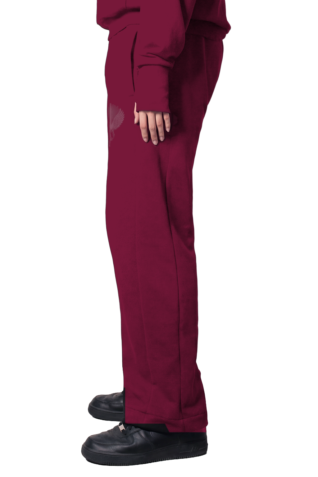 'BASED V2' Open Leg Jogger Burgundy